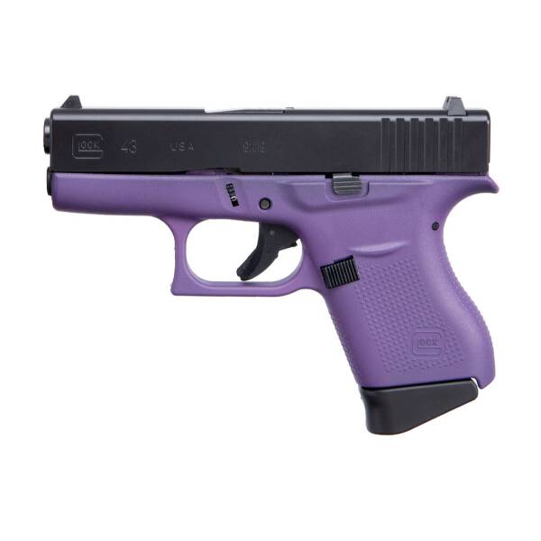 GLOCK 43 PURPLE W/ BLACK SLIDE USA 9MM PST CKPREB
