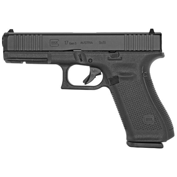 GLOCK 17 Gen5 9mm Semi-Auto Black Pistol- PA175S201