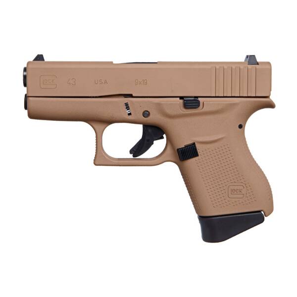 Glock 43 Full Flat Dark Earth Frame 9mm Pistol ACG-00825