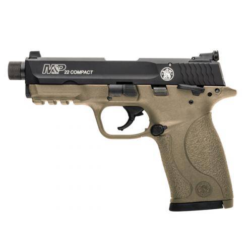 SMITH & WESSON M&P22 FDE THREADED .22lr pistol