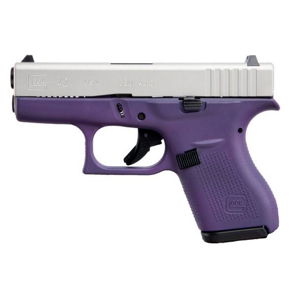 GLOCK 42 Purple Finish w/ Shimmering Aluminum Slide .380 ACP Pistol