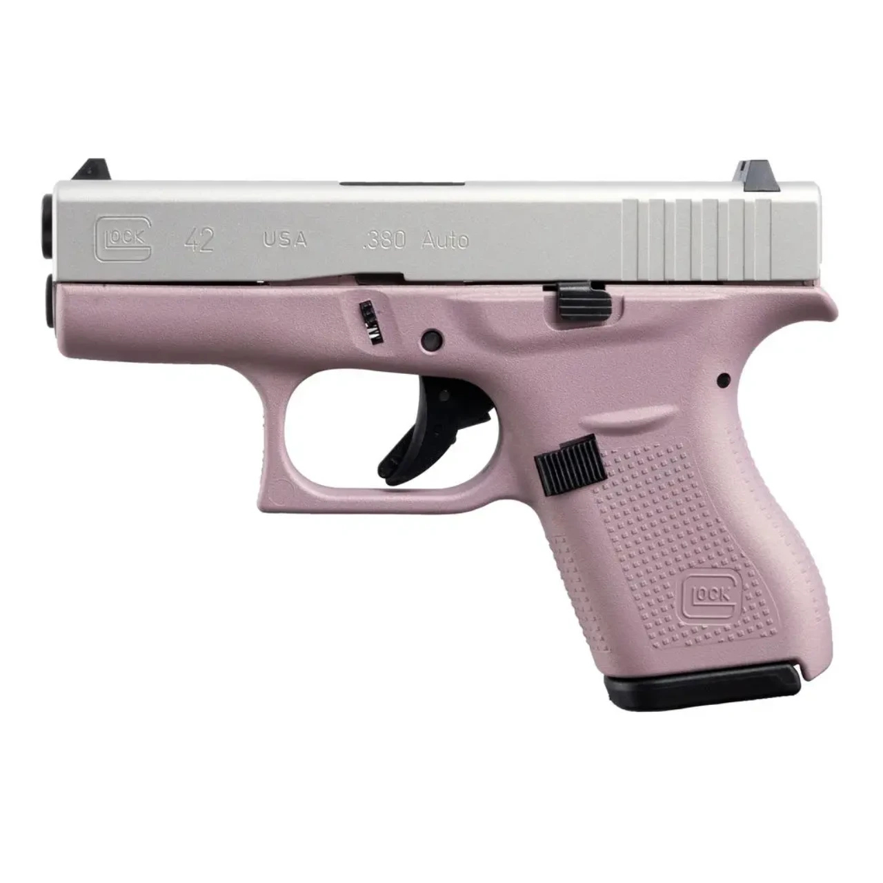 GLOCK 42 Pink Finish w/ Shimmering Aluminum Slide .380 ACP Pistol