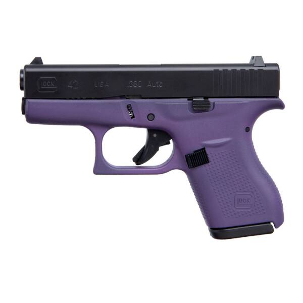 Glock 42 Purple w/ Black Slide .380ACP 6 Round Pistol