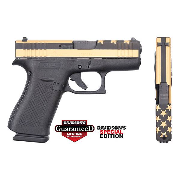 Glock 43x Gold Stars & Stripes 9mm 10Rd Pistol
