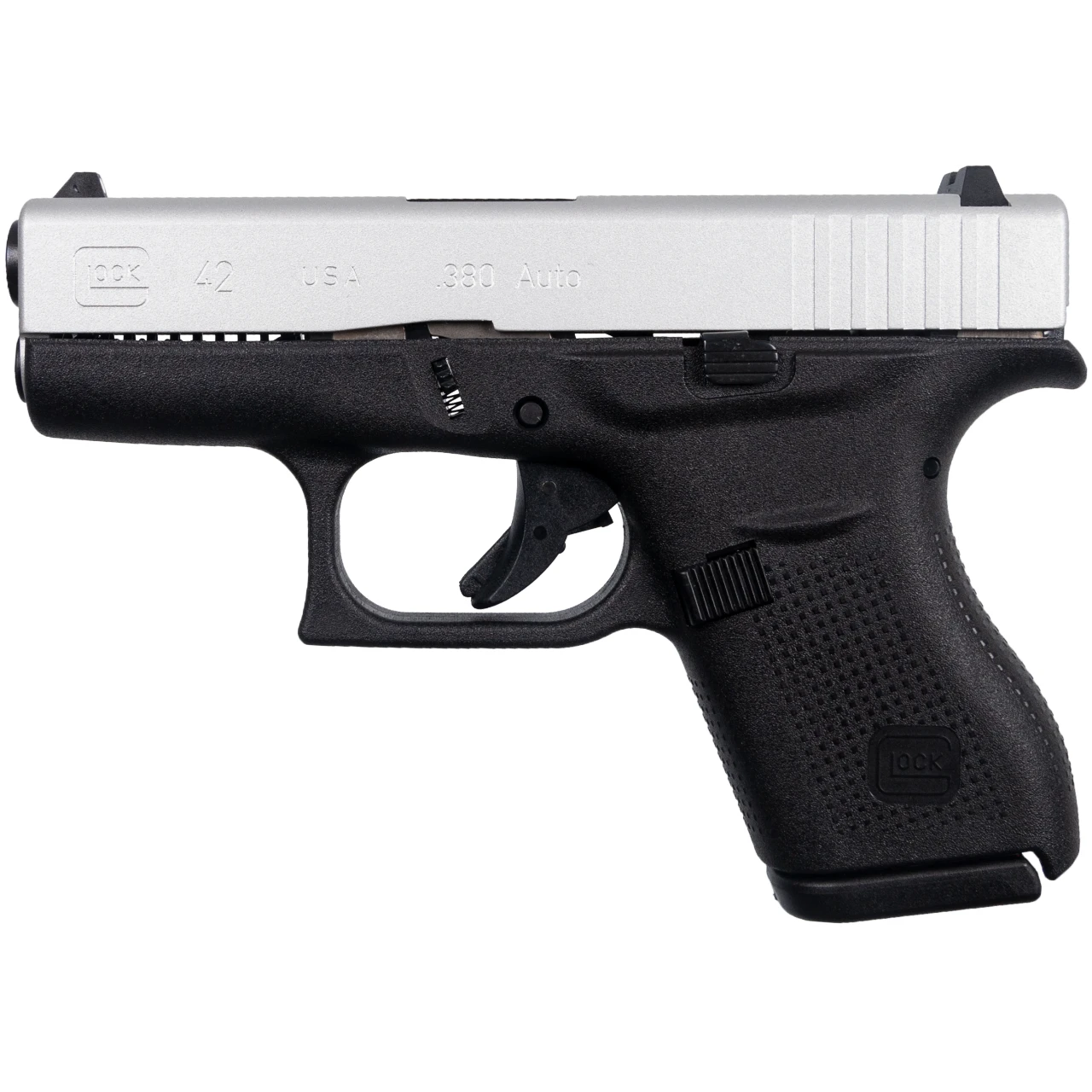 Glock 42 Silver USA 380 6rd Pistol