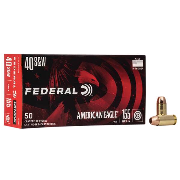 Federal American Eagle 40 S&W 155Gr FMJ 50Rd Box Ammo