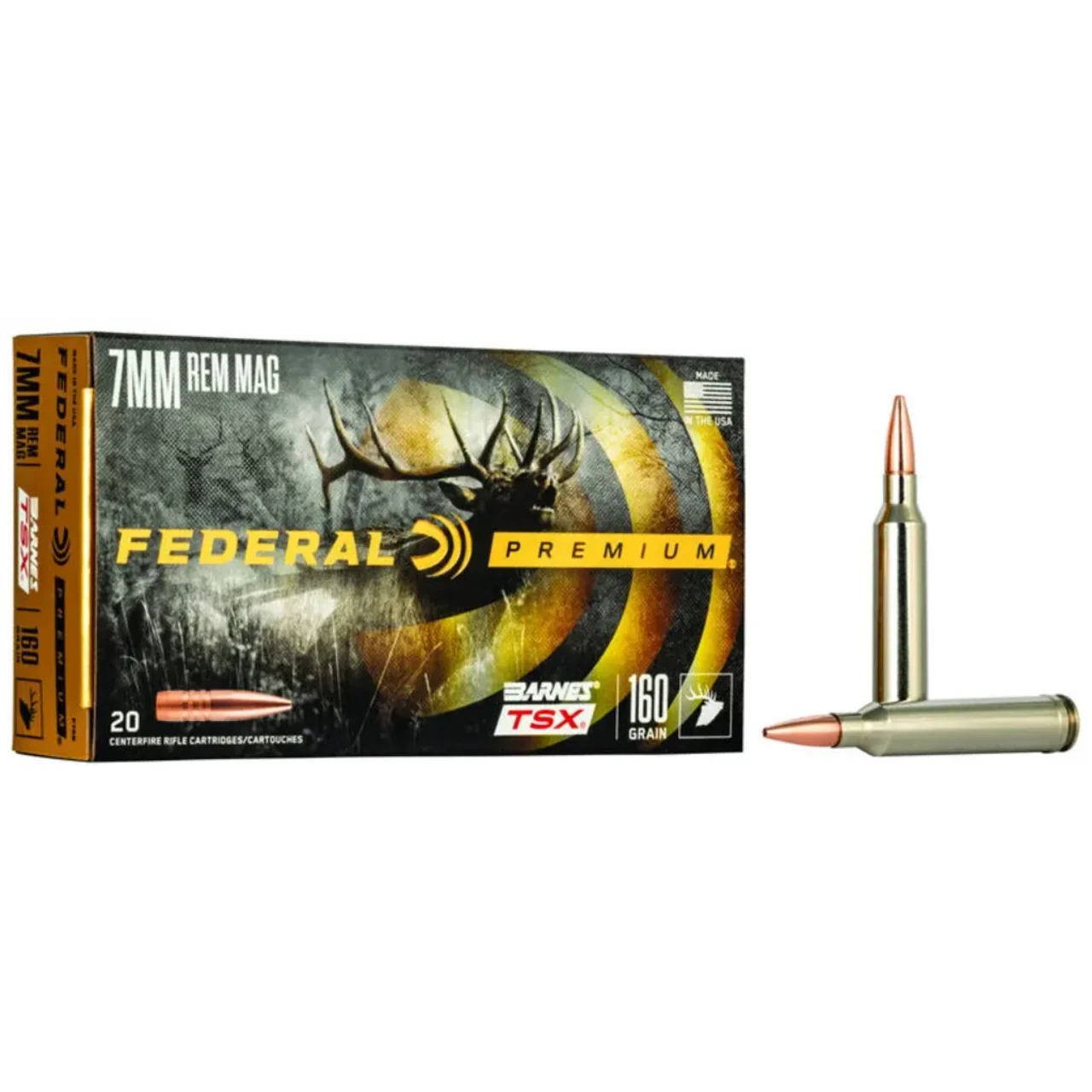 Federal 7mm Rem Mag 160 Grain Barnes TSX